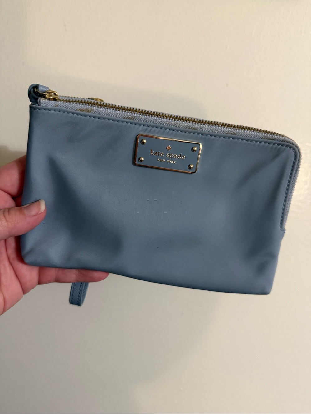 Kate Spade Blue Wristlet with Handle
